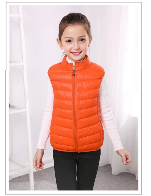 Sleeveless Vest Jacket Kids Waistcoats- Autumn Winter Children's Outerwear Clothing
