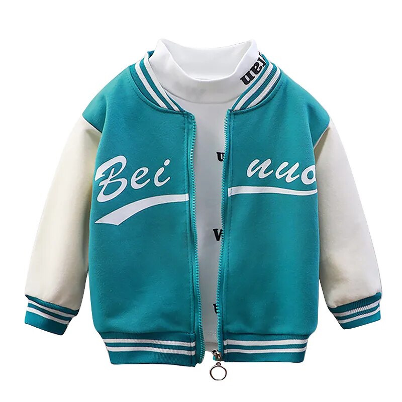 1-6T Children's Fashion Light Weight Baseball Jacket for Boys- Baseball Coat Outerwear Baby Child Toddler