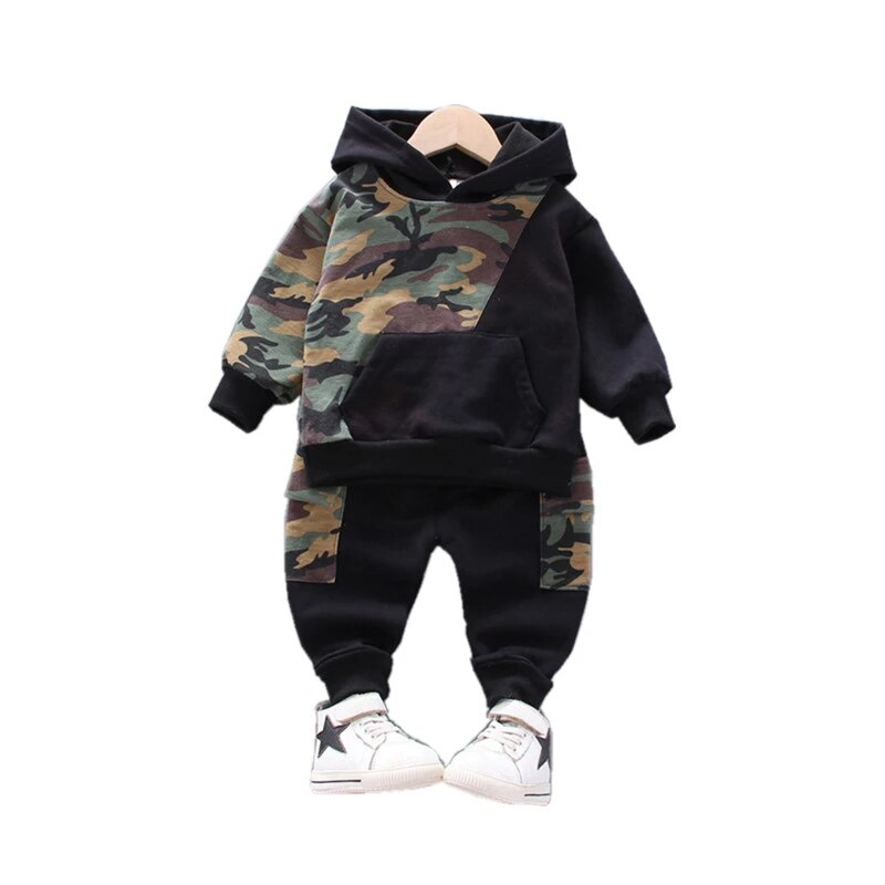 Children's Boys Girls 2pc Camouflage Tracksuit Clothing Sets- Hoodies +Pants Toddler Tracksuit Clothes