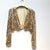 Shining Sequined Long Sleeve Cropped Length Bolero Shrug Cardigan Short Jacket
