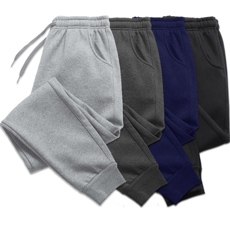 Long Autumn Winter Unisex Casual Fleece Sweatpants- Soft Sports Jogging sweats