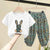 2-10Y Boy Girl Cotton Tshirt Pants Toddler Loungewear Soft Tracksuit Clothing Set