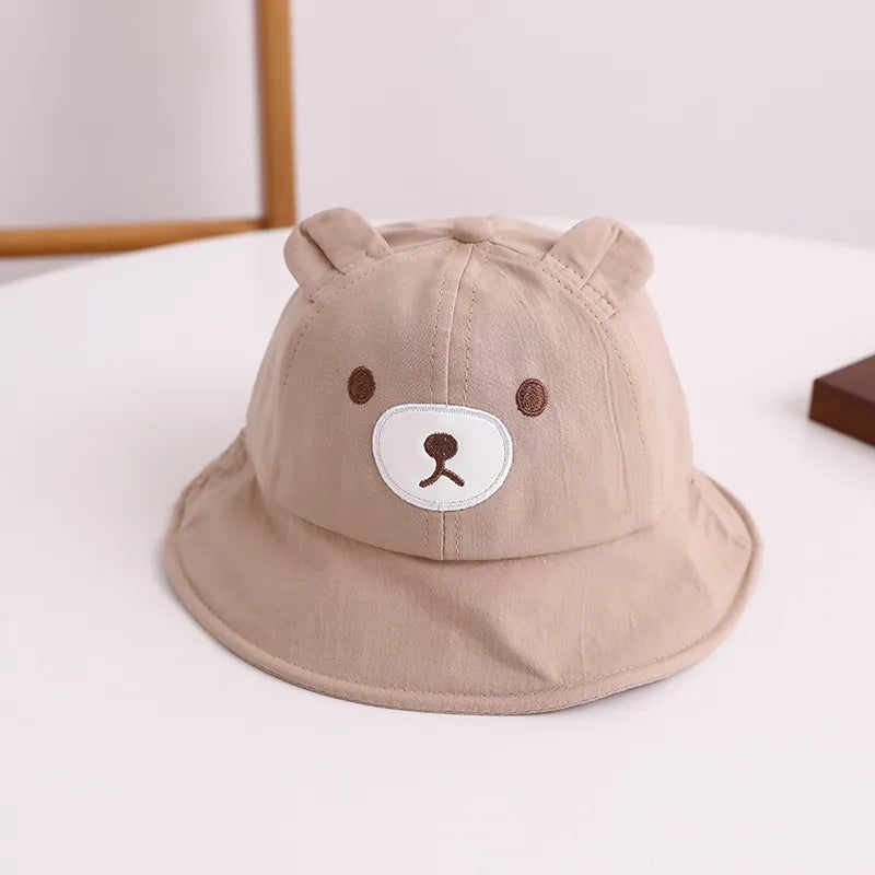 Adorable Animal Cute Baby Bucket Hats for Kids- Bear Ear Panama Cap -Outdoor Beach Baby Boy Girl Sun Hats Bonnet