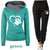 Warm Thick Collar Hooded 2pc Tracksuit- Sweatshirt + Sweatpants Women's Sportswear
