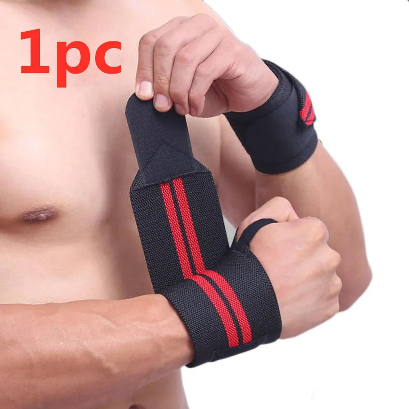 Elastic Weight Lifting Wristband - Gym Fitness Bandage Weightlifting Powerlifting Wrist Brace Support Strap