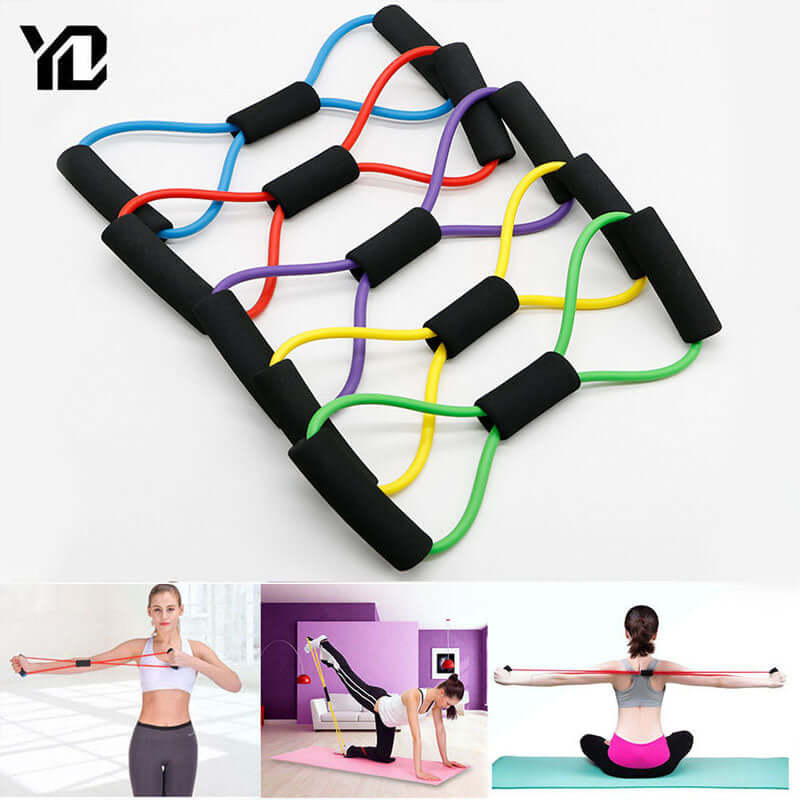 Elastic resistance rubber bands workout gym exercise train