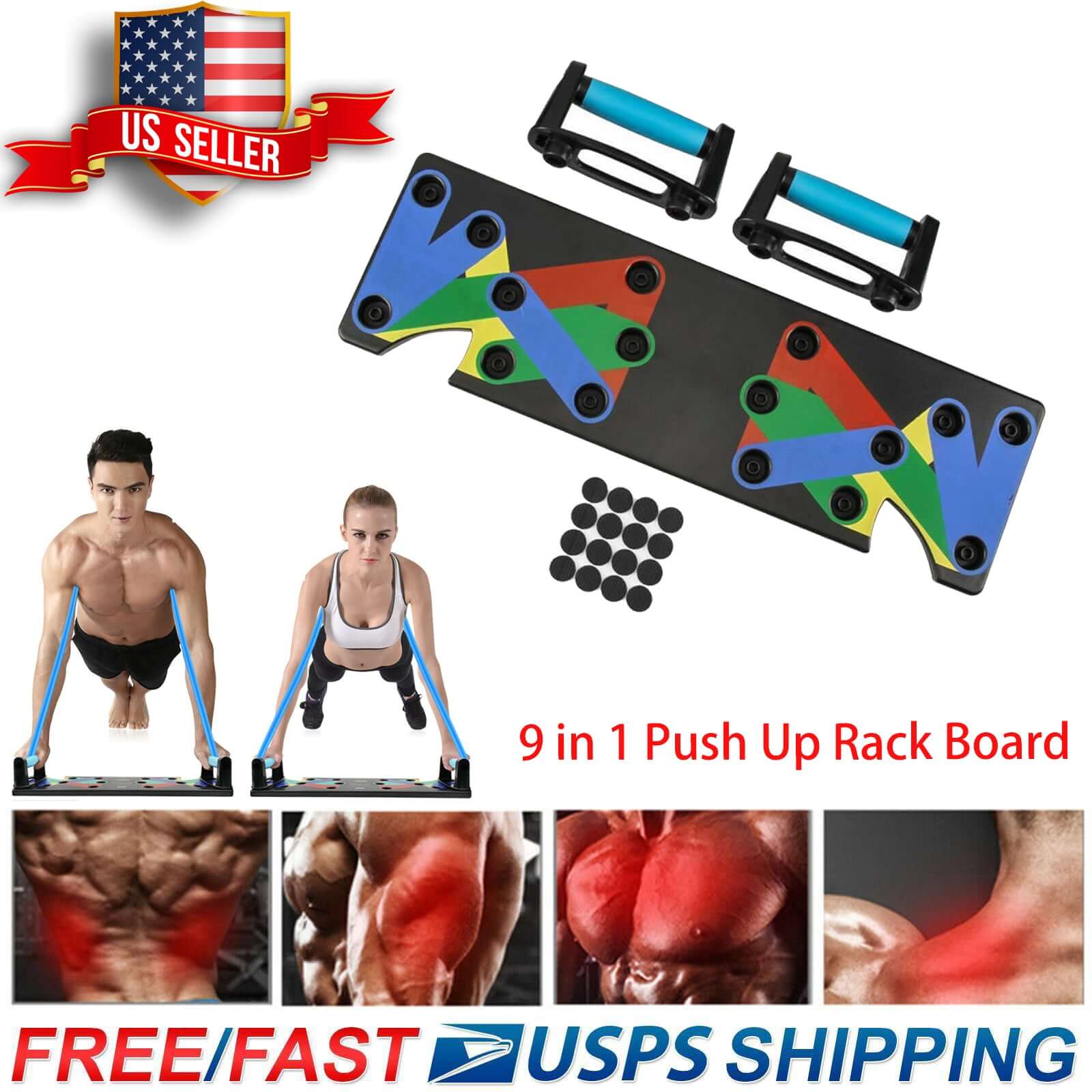 Push up rack board home gym training equipment muscle exercise trainer