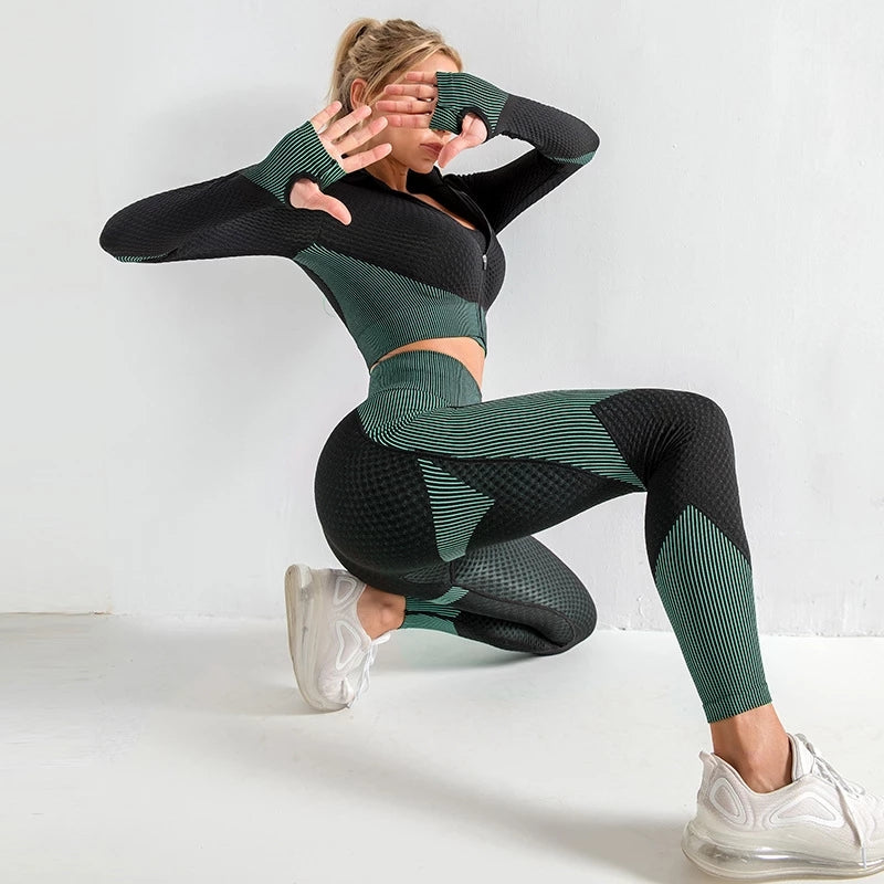 Workout fitness women's sportswear activewear gym tracksuit leggings