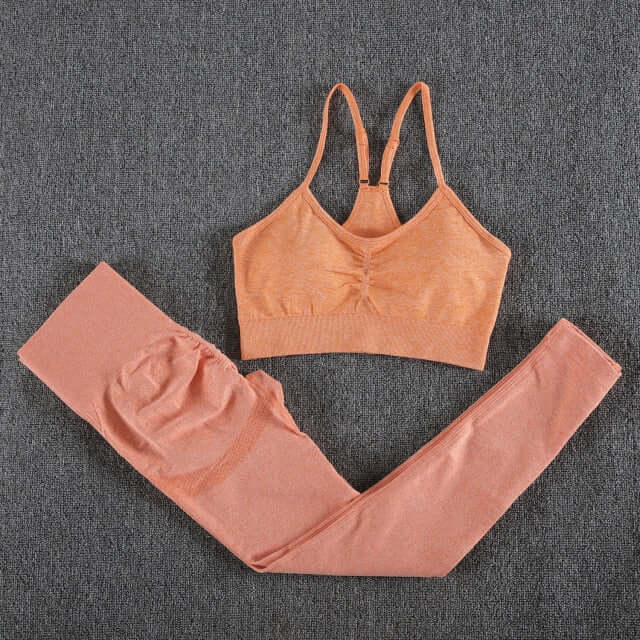 Push up sports bra crop top fitness gym sportswear leggings tight exercise workout Tracksuits