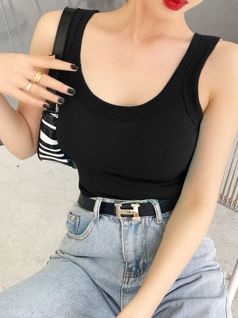 Sports Cotton Camisole for Women- Outer Wear  sleeveless T-shirt