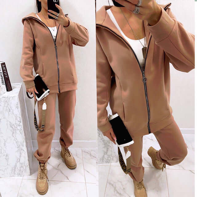 Women's sports hoodie joggers Sweatpants tracksuit raining fitness workout activewear trousers