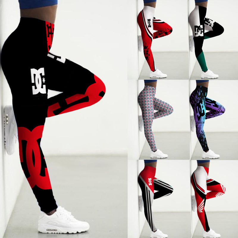 Retro 3d chips design workout fitness gym exercise workout yoga leggings tights women running Exercise
