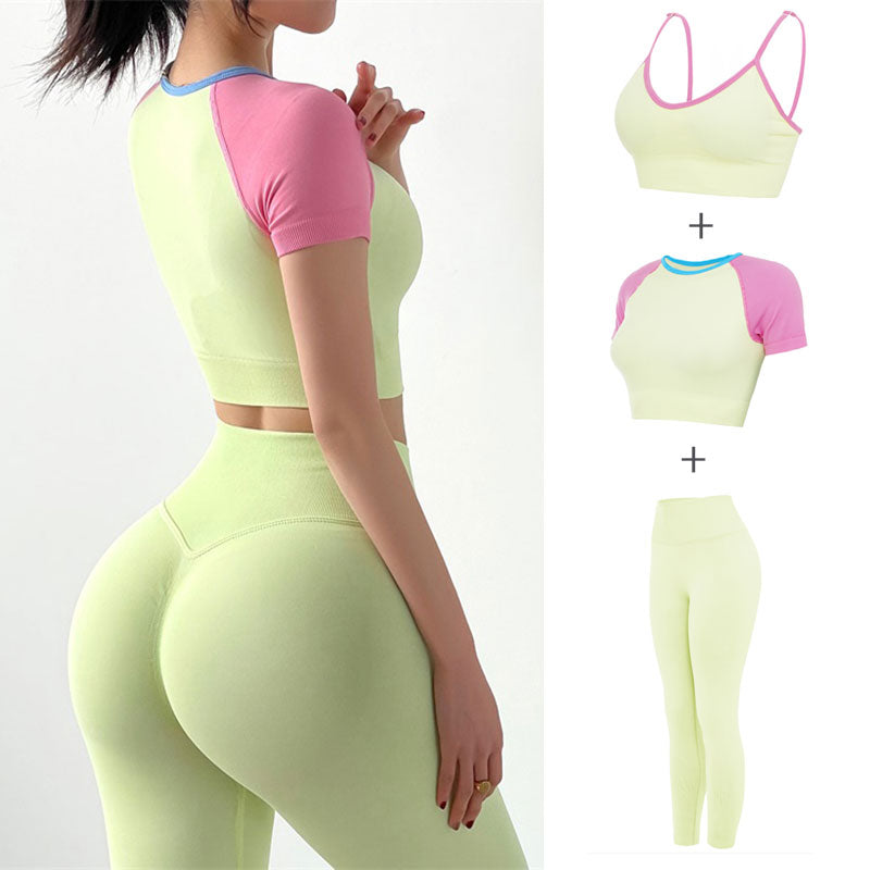 Women's workout set gym exercise workout activewear crop top fitness leggings sports bra tracksuit gym exercise workout sports sportswear