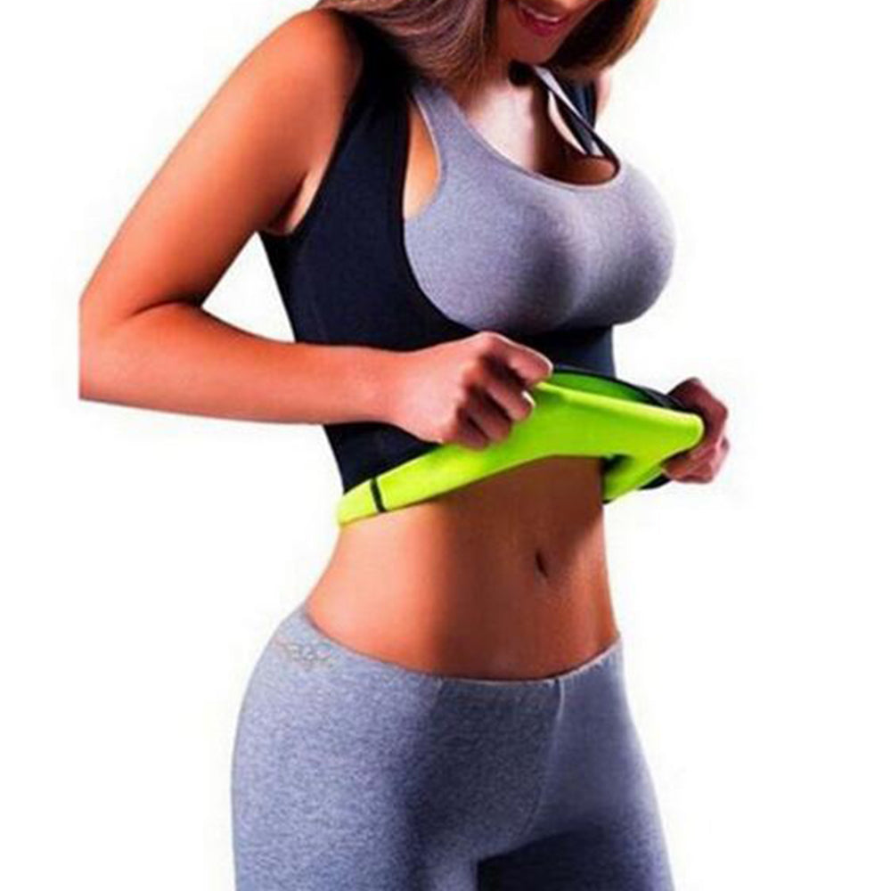 Sleeveless neoprene shirt waist trainer body shapewear fitness exercise workout