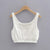 Women's knitted tank top sports gym fitness exercise running yoga activewear sportswear