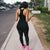 One piece bandage romper fitness jumpsuit bodysuit workout fitness gym sports sportswear activewear exercise